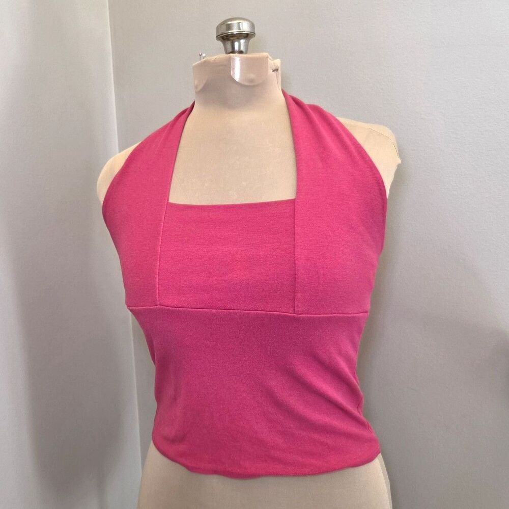 Vtg Y2k/2000s The Limited Pink Halter Top Sz L Barbie Summer Coachella Festival
